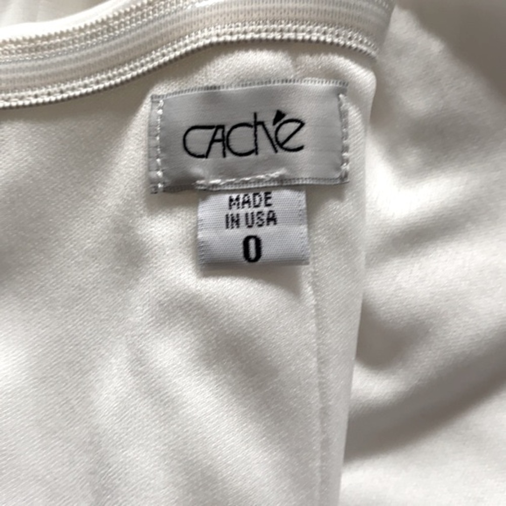 Cache White One Shoulder Cocktail Dress - Picture 9 of 17